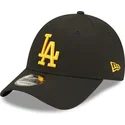 kepure-islenkta-juoda-reguliuojamas-9forty-league-essential-los-angeles-dodgers-mlb-new-era