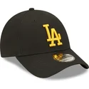 kepure-islenkta-juoda-reguliuojamas-9forty-league-essential-los-angeles-dodgers-mlb-new-era