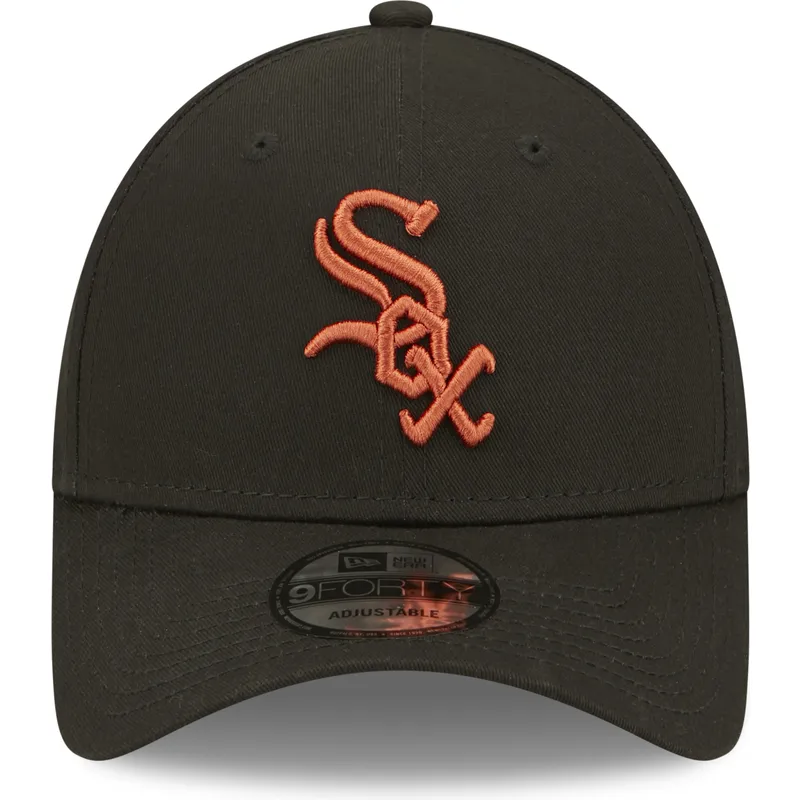 kepure-islenkta-juoda-reguliuojamas-9forty-league-essential-chicago-white-sox-mlb-new-era