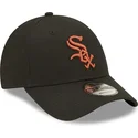 kepure-islenkta-juoda-reguliuojamas-9forty-league-essential-chicago-white-sox-mlb-new-era