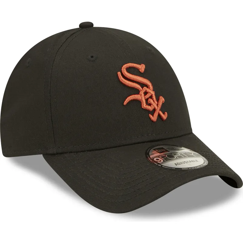 kepure-islenkta-juoda-reguliuojamas-9forty-league-essential-chicago-white-sox-mlb-new-era