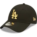 kepure-islenkta-juoda-reguliuojamas-dorado-9forty-metallic-los-angeles-dodgers-mlb-new-era