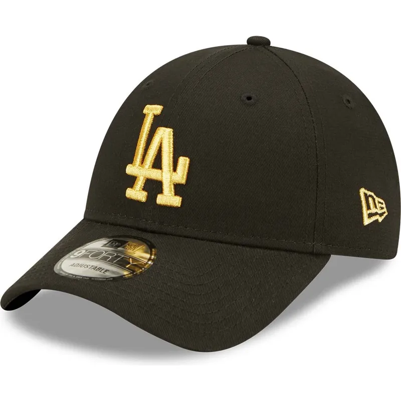 kepure-islenkta-juoda-reguliuojamas-dorado-9forty-metallic-los-angeles-dodgers-mlb-new-era