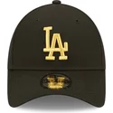 kepure-islenkta-juoda-reguliuojamas-dorado-9forty-metallic-los-angeles-dodgers-mlb-new-era