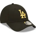 kepure-islenkta-juoda-reguliuojamas-dorado-9forty-metallic-los-angeles-dodgers-mlb-new-era