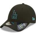 czarna-czapka-z-zakrzywionym-daszkiem-snapback-z-niebieskim-logo-9forty-neon-pack-repreve-los-angeles-dodgers-mlb-od-new-era