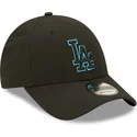 czarna-czapka-z-zakrzywionym-daszkiem-snapback-z-niebieskim-logo-9forty-neon-pack-repreve-los-angeles-dodgers-mlb-od-new-era