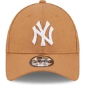 brazowa-czapka-z-zakrzywionym-daszkiem-regulowana-9forty-the-league-melton-wool-new-york-yankees-mlb-od-new-era