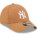 brazowa-czapka-z-zakrzywionym-daszkiem-regulowana-9forty-the-league-melton-wool-new-york-yankees-mlb-od-new-era
