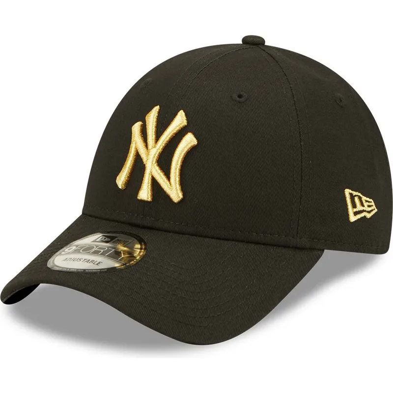 kepure-islenkta-juoda-reguliuojamas-dorado-9forty-metallic-new-york-yankees-mlb-new-era