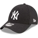 kepure-islenkta-juoda-reguliuojamas-9forty-the-league-melton-wool-new-york-yankees-mlb-new-era