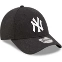 kepure-islenkta-juoda-reguliuojamas-9forty-the-league-melton-wool-new-york-yankees-mlb-new-era