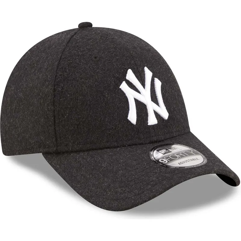 kepure-islenkta-juoda-reguliuojamas-9forty-the-league-melton-wool-new-york-yankees-mlb-new-era