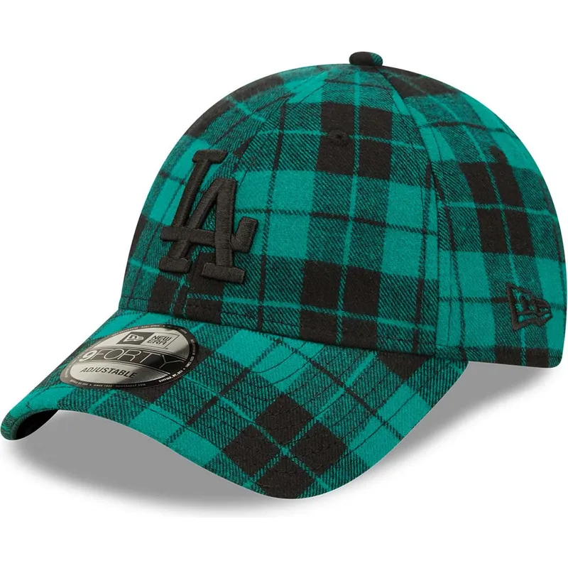 kepure-islenkta-zalia-reguliuojamas-9forty-plaid-los-angeles-dodgers-mlb-new-era