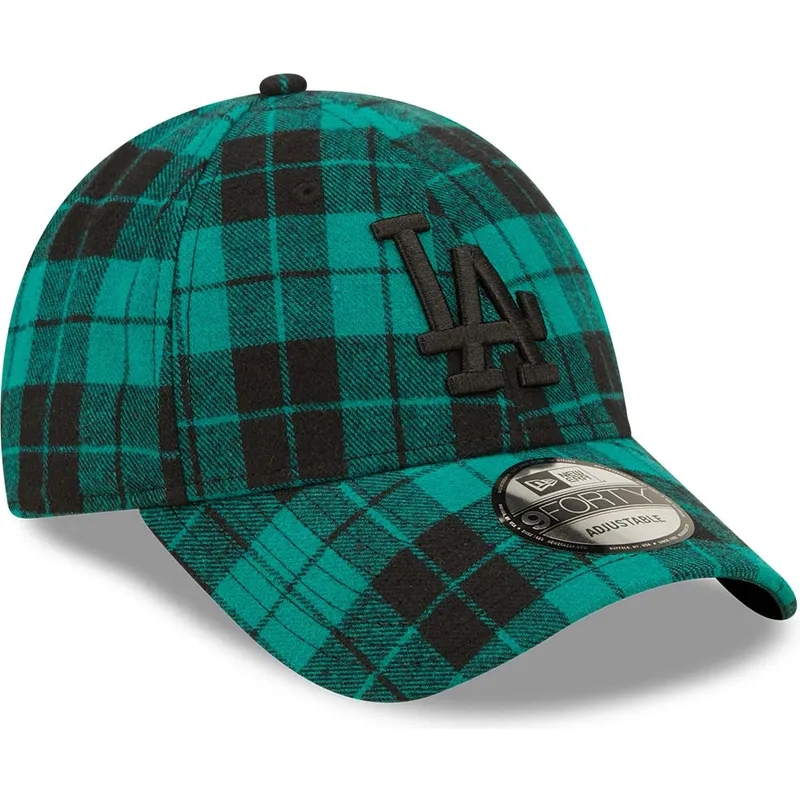 kepure-islenkta-zalia-reguliuojamas-9forty-plaid-los-angeles-dodgers-mlb-new-era