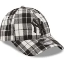 kepure-islenkta-juoda-reguliuojamas-9forty-plaid-new-york-yankees-mlb-new-era