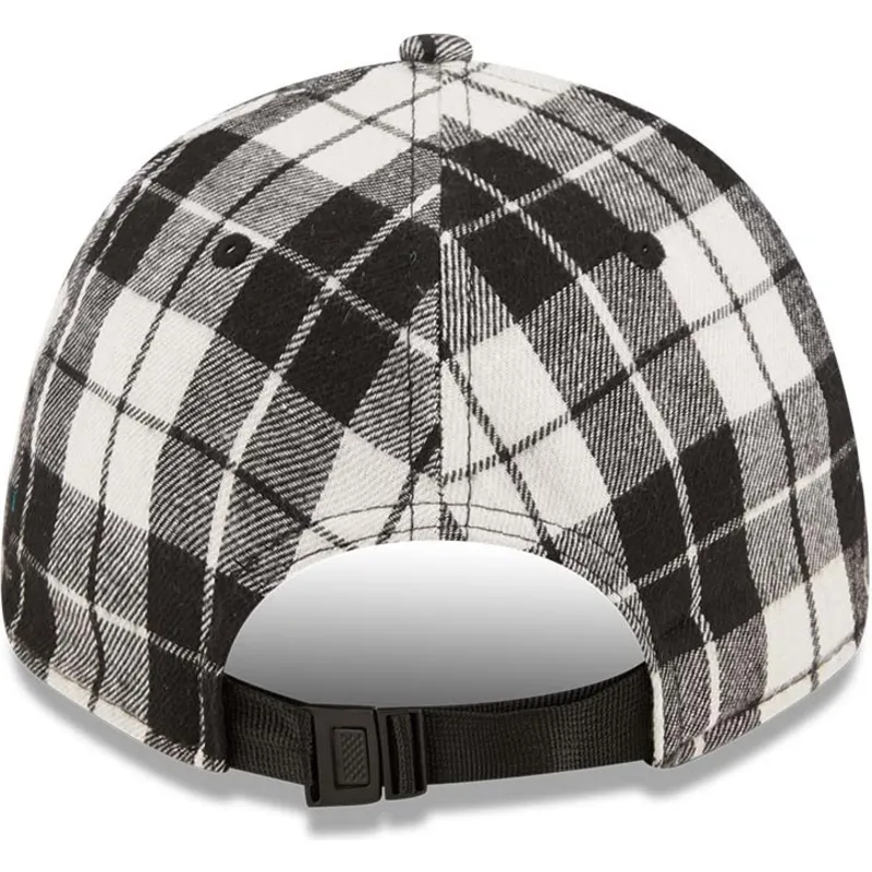 kepure-islenkta-juoda-reguliuojamas-9forty-plaid-new-york-yankees-mlb-new-era