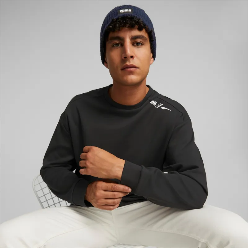 kepure-tamsiai-melyna-ribbed-classic-cuff-puma