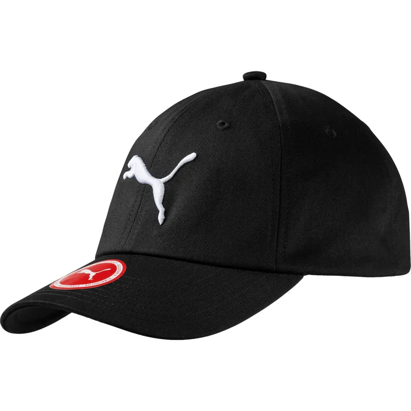kepure-islenkta-juoda-reguliuojama-juostele-essentials-puma