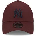 kepure-islenkta-raudona-reguliuojamas-9forty-league-essential-new-york-yankees-mlb-new-era