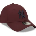 kepure-islenkta-raudona-reguliuojamas-9forty-league-essential-new-york-yankees-mlb-new-era