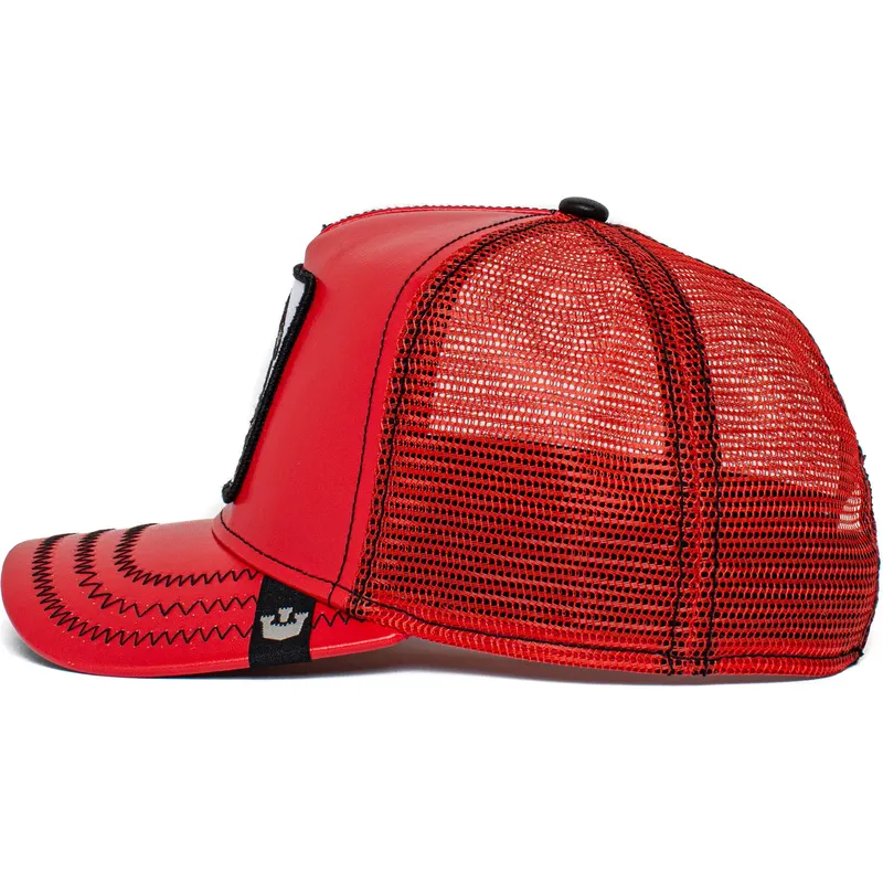 czapka-trucker-czerwona-kon-stallion-cherry-mustang-the-farm-od-goorin-bros
