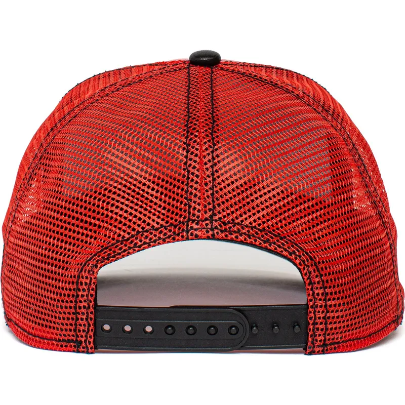 czapka-trucker-czerwona-kon-stallion-cherry-mustang-the-farm-od-goorin-bros