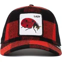 kepure-islenkta-raudona-snapback-lady-plaidy-bug-the-farm-goorin-bros
