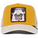 czapka-trucker-zolta-piesek-mops-sleepy-nap-life-the-farm-od-goorin-bros