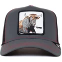 czarna-czapka-trucker-z-odblaskowym-bykiem-the-farm-od-goorin-bros