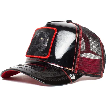 kepure-islenkta-juoda-snapback-black-panther-power-forever-patent-leather-the-farm-goorin-bros