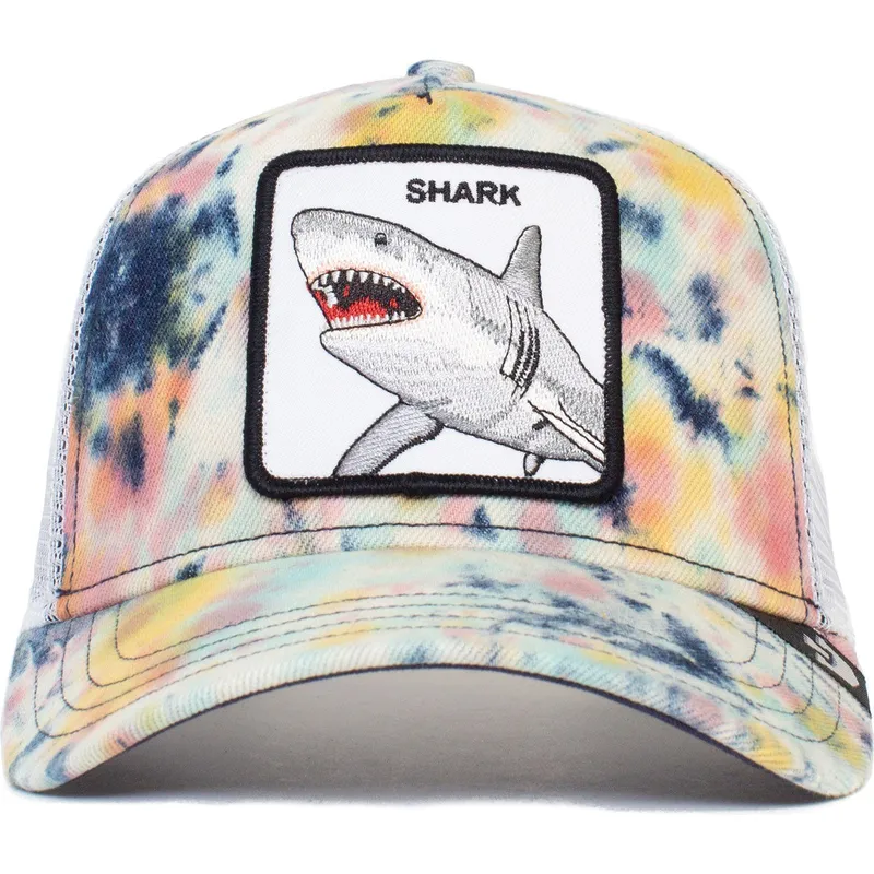 kepure-islenkta-balta-snapback-shark-tie-dye-the-farm-goorin-bros kepure-islenkta-balta-snapback-shark-tie-dye-the-farm-goorin-bros