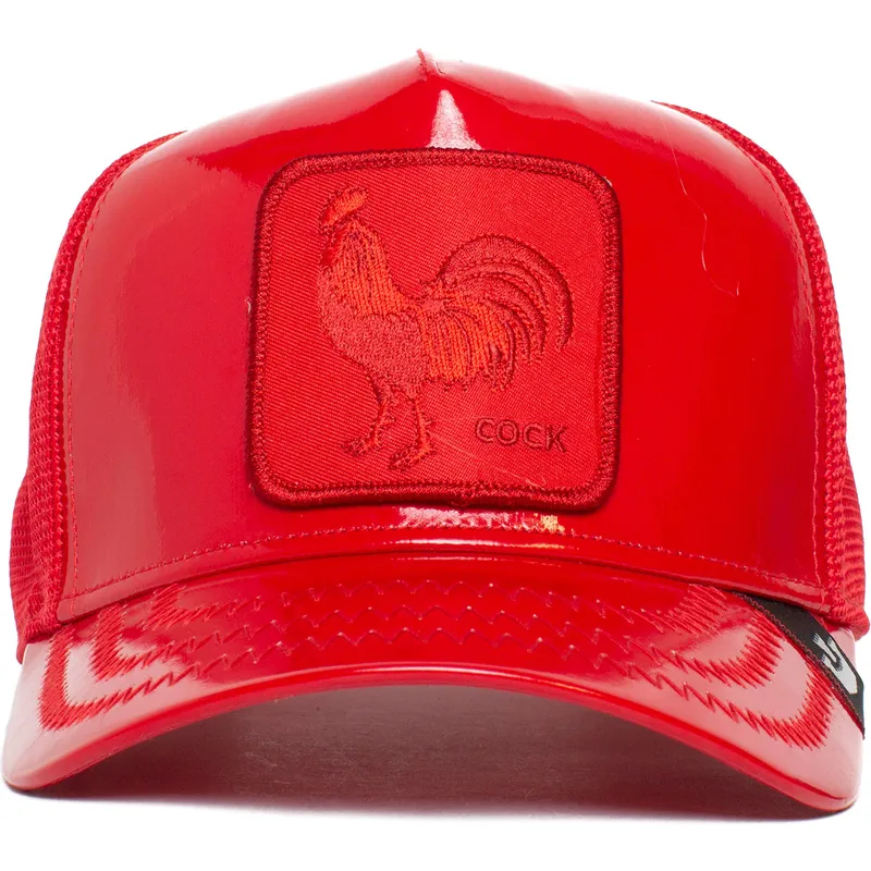 kepure-islenkta-raudona-snapback-cock-big-red-patent-leather-the-farm-goorin-bros