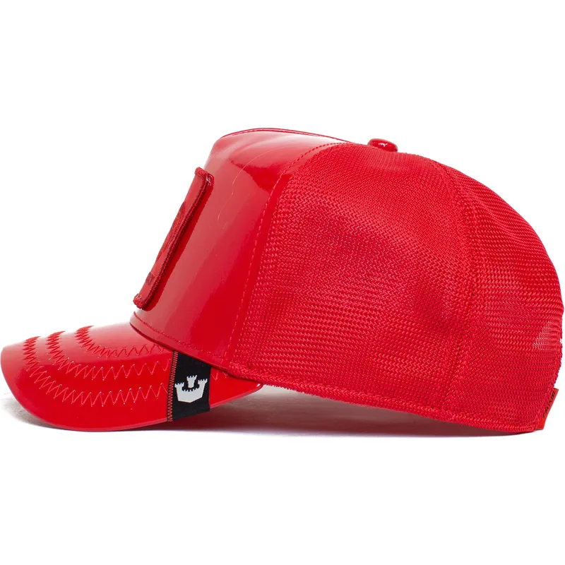 kepure-islenkta-raudona-snapback-cock-big-red-patent-leather-the-farm-goorin-bros