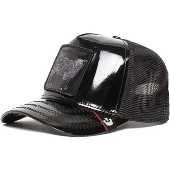 kepure-islenkta-juoda-snapback-black-sheep-big-black-patent-leather-the-farm-goorin-bros