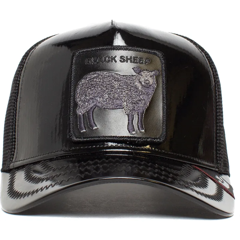 kepure-islenkta-juoda-snapback-black-sheep-big-black-patent-leather-the-farm-goorin-bros