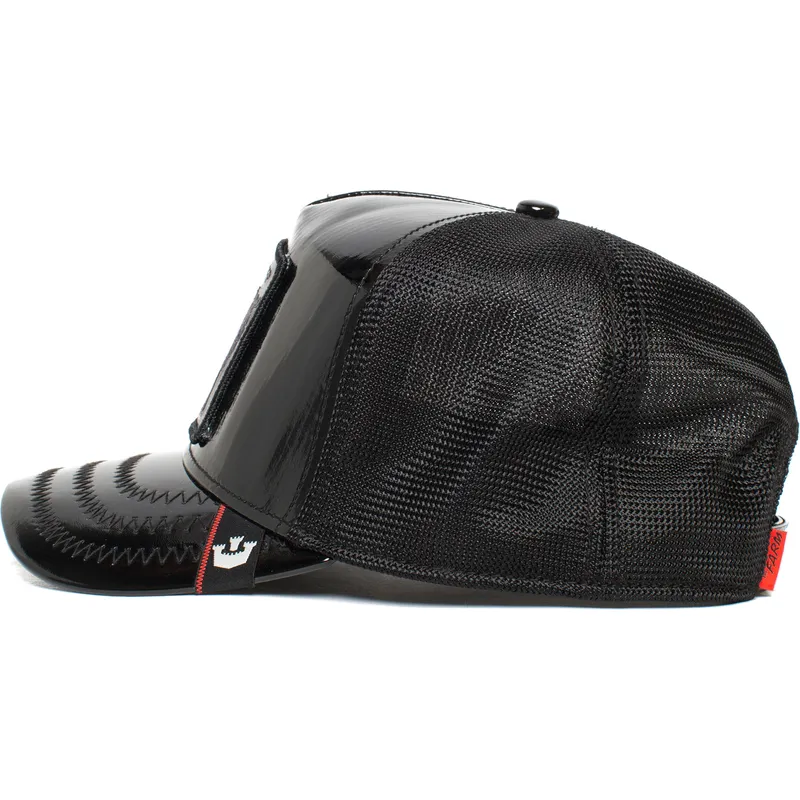 kepure-islenkta-juoda-snapback-black-sheep-big-black-patent-leather-the-farm-goorin-bros