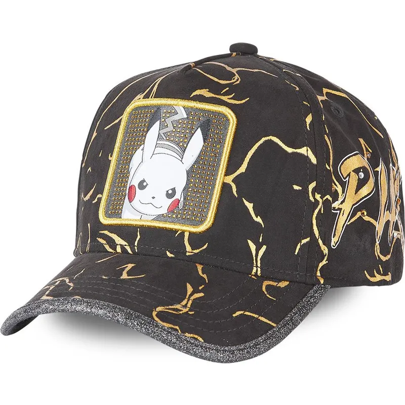 kepure-islenkta-juoda-reguliuojamas-tag-ele1-pikachu-pokemon-capslab