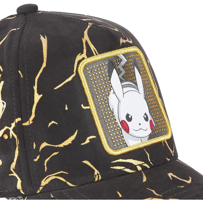 kepure-islenkta-juoda-reguliuojamas-tag-ele1-pikachu-pokemon-capslab