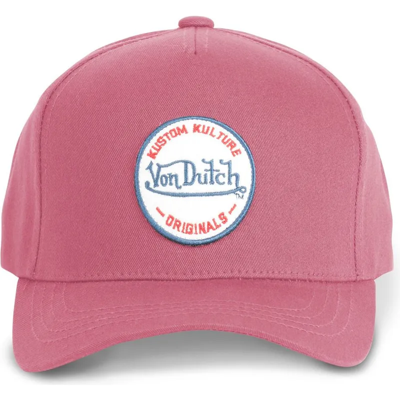 kepure-islenkta-raudona-snapback-kustom-kulture-col-rasp-von-dutch