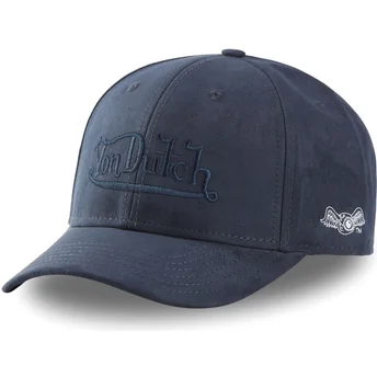 kepure-islenkta-tamsiai-melyna-snapback-suedine1-von-dutch