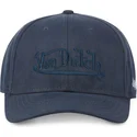 kepure-islenkta-tamsiai-melyna-snapback-suedine1-von-dutch