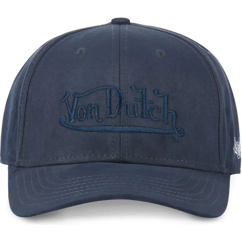 kepure-islenkta-tamsiai-melyna-snapback-suedine1-von-dutch