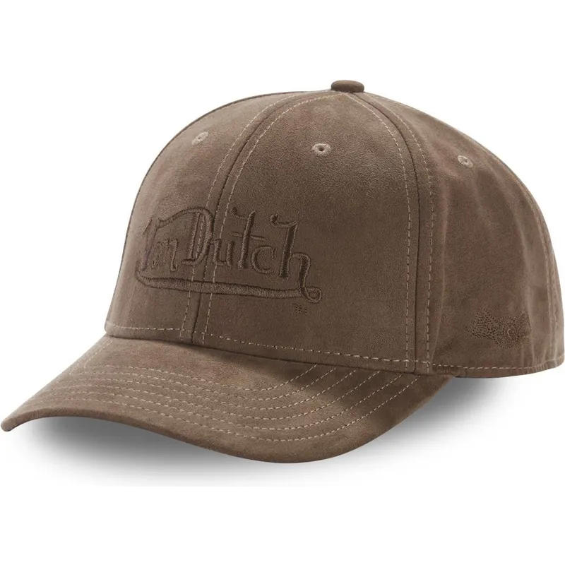 czapka-z-daszkiem-ciemnobrazowa-snapback-suedine3-von-dutch
