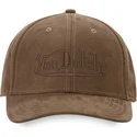 czapka-z-daszkiem-ciemnobrazowa-snapback-suedine3-von-dutch