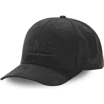 Czarna czapka z daszkiem typu snapback SUEDINE4 od Von Dutch