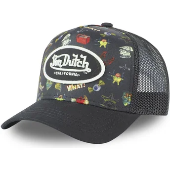 Kepurė išlenkta juoda snapback Tattoo TAT01 Von Dutch