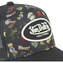 kepure-islenkta-vilkikas-juoda-snapback-tattoo-tat01-von-dutch
