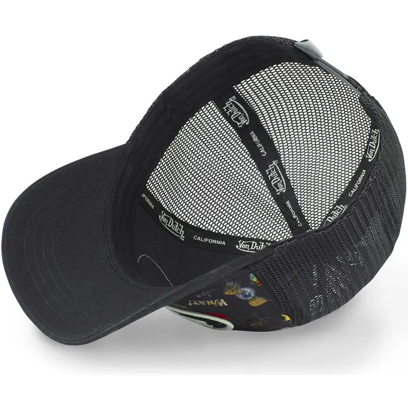 kepure-islenkta-vilkikas-juoda-snapback-tattoo-tat01-von-dutch
