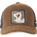 czapka-trucker-brazowa-z-barankiem-diabel-tasmanski-fur1-taz2-looney-tunes-od-capslab